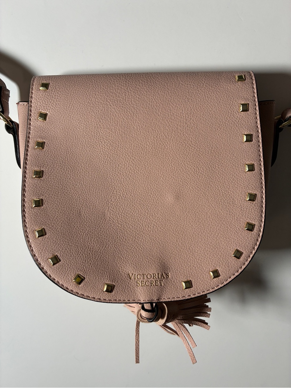 Victoria’s Secret Pink Studded Saddle Crossbody Bag